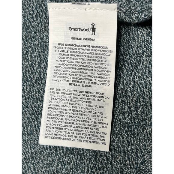 Smartwool Men’s XL Gray Stripe Crew Neck Sweater Polyester Merino Wool Nylon - Picture 7 of 7